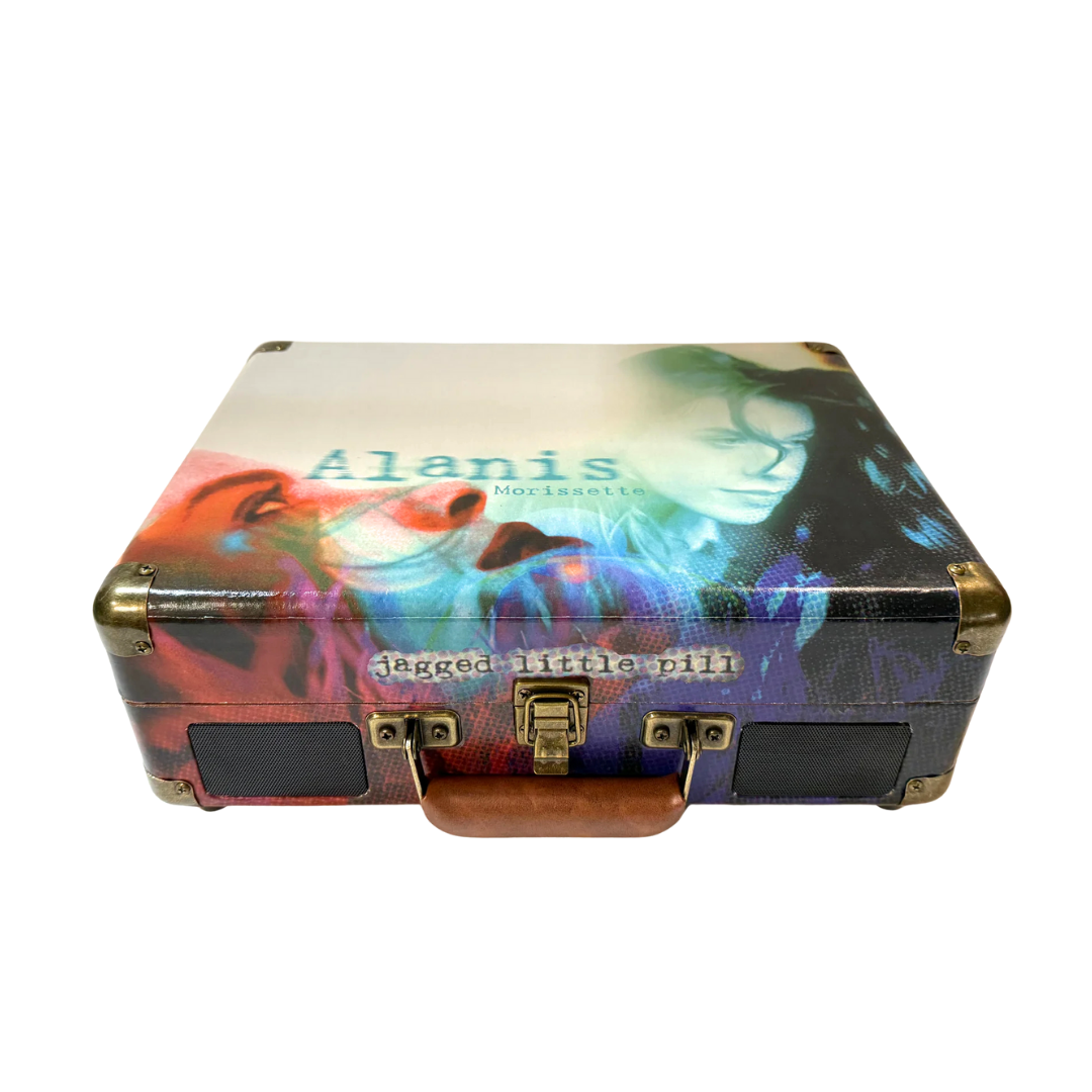 LIMITED EDITION AUTOGRAPHED Alanis Morissette "Jagged Little Pill" Decoupage Turntable