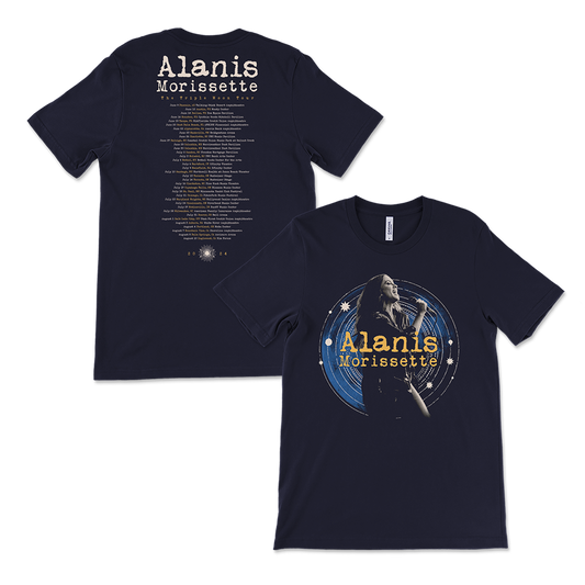 Concert tour merchandise t-shirt for Alanis Morissette.