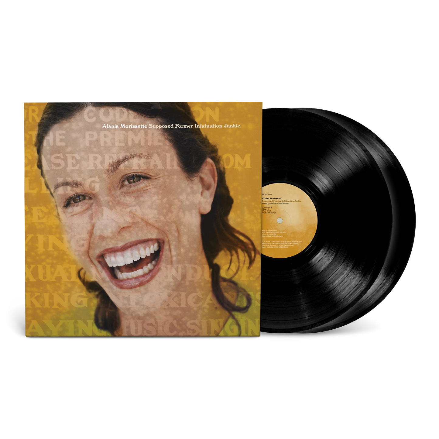 Vinyl record album featuring a smiling woman’s portrait on the cover.