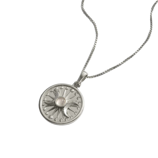 Alanis x Awe Triple Moon Necklace (Silver)